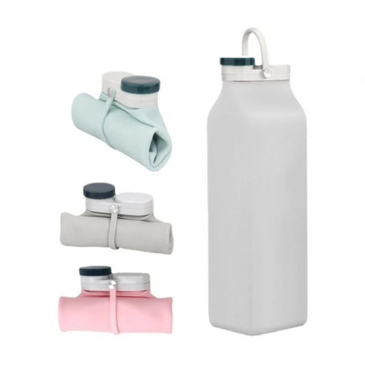 FoldiBottle™ FlexSip Bottle – 600ml Foldable Silicone Sports Bottle