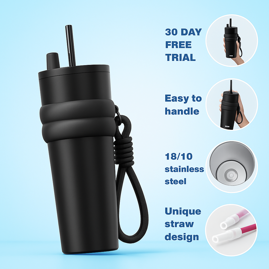 FoldiBottle™ ThermoTumbler – Smart Stainless Steel Bottle (700ml)