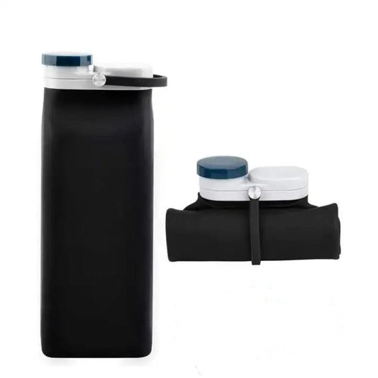 FoldiBottle™ FlexSip Bottle – 600ml Foldable Silicone Sports Bottle